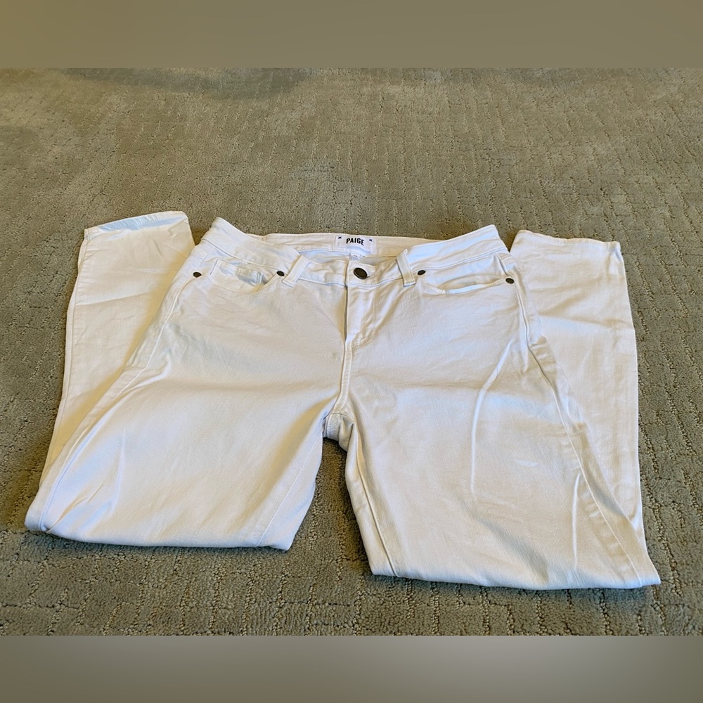 Paige Denim Jeans White Verdugo Crop Size 29